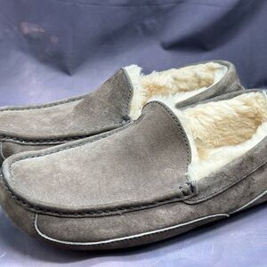 UGG Ascot Light Brown Taupe Casual Slip On Slippers Shoes Loafers Size 8